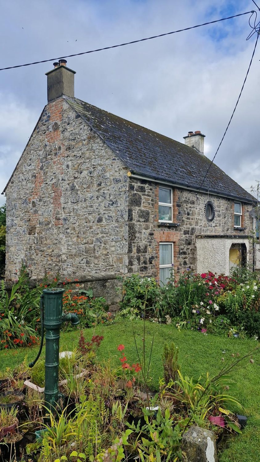 Solid stone house with cement dash removed and repointed in breathable lime, Mullingar Co Westmeath
