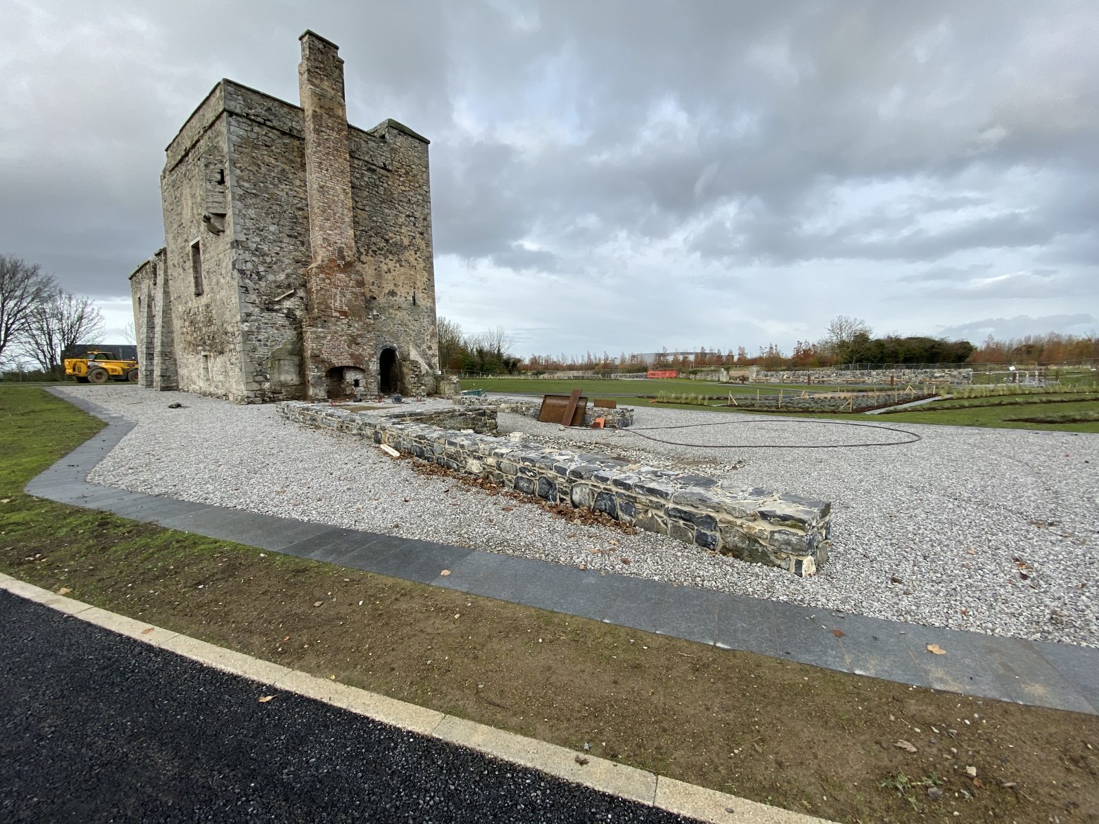 Grange Castle Dublin — new footpaths, stone paving and landscaping around the castle