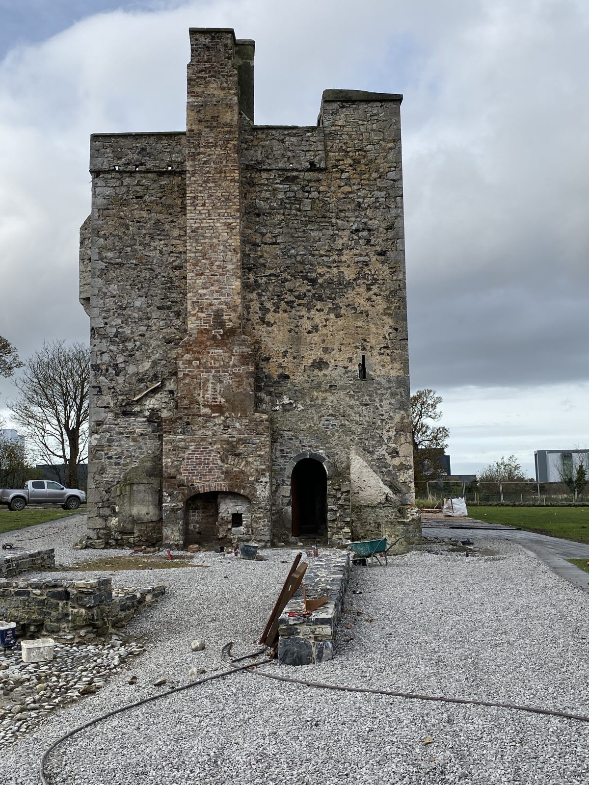 Grange Castle Dublin — structural consolidation of the historic tower house